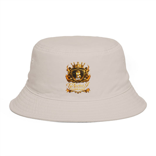 TyXaviusJDaBrand Collection Crown Bucket Hat — Brown Embroidered Crest Logo - BrandVizion
